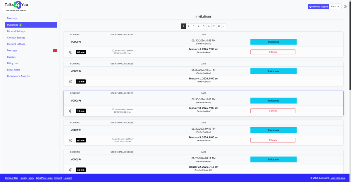 Invitation management module